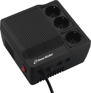 PowerWalker Stabilizator napięcia AVR LED 220/230/240V 600VA 3 x Schuko
