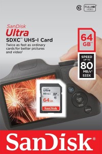 SanDisk Ultra SDXC 64GB 80MB/s UHS-I Class 10