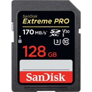 SanDisk Extreme Pro SDXC 128GB 170/90 MB/s V30 UHS-I U3