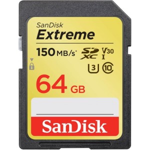 SanDisk Extreme SDXC 64GB 150/60 MB/s V30 UHS-I U3