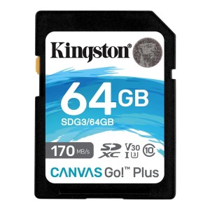Kingston Canvas Go! Plus SDXC 64 GB Class 10 UHS-I/U3 V30
