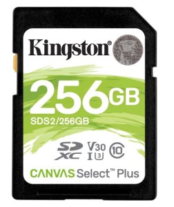 Kingston Canvas Select Plus SDXC 256 GB Class 10 UHS-I/U3 V30