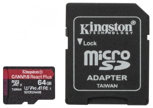 Kingston SD 64GB React Plus 300/260MB/s czytnik MLP
