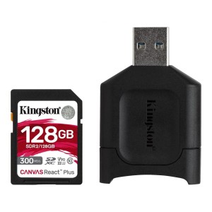 Kingston SD 128GB React Plus 300/260MB/s czytnik MLP