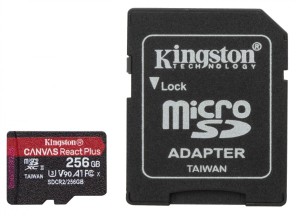 Kingston microSD 256GB React Plus 285/165MB/s czytnik+adapter