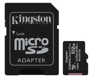 Kingston Canvas Select Plus MicroSDXC 512 GB Class 10 UHS-I/U3 A1 V30