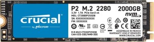 Crucial P2 2TB   M.2 PCIe NVMe 2280 2400/1900MB/s