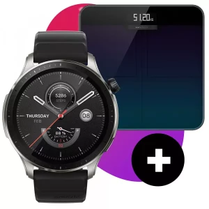 Amazfit GTR 4 Superspeed Black + Waga Amazfit Smart Scale
