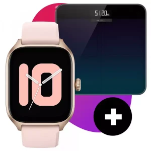 Amazfit GTS 4 Rosebud Pink + Waga Amazfit Smart Scale