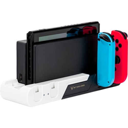 SteelDigi Stacja ładująca RED CONDOR do NINTENDO SWITCH/OLED czarno/biała