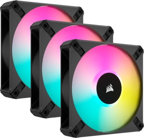 Corsair Wentylator AF120 ELITE RGB PWM z kontrolerem Lighting Node CORE, 3pak czarny