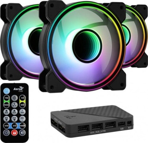 Aerocool Mirage 12 ARGB Pro 3-pack + Hub + Pilot