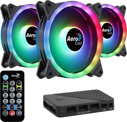 Aerocool Duo 12 Pro 3-pack + Hub + Pilot