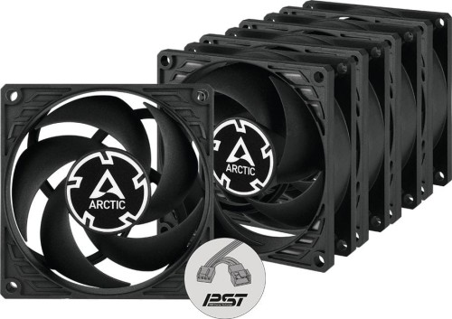 Arctic P8 PWM PST 5-pack Czarny