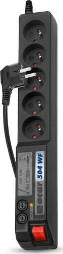 Acar 504WF przeciwprzepięciowa 5 gniazd 1.5 m czarna