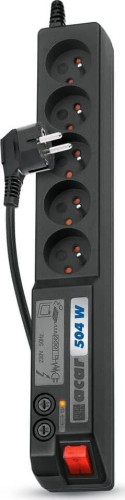 Acar 504W przeciwprzepięciowa 5 gniazd 1.8 m czarna