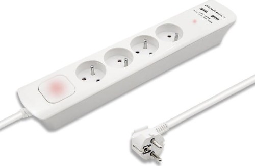 Qoltec przeciwprzepięciowa 4 gniazda 1.8 m biała
