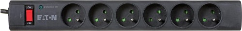 Eaton Protection Strip przeciwprzepięciowa 6 gniazd 1 m czarna