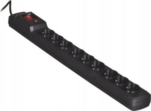 Activejet Combo przeciwprzepięciowa 9 gniazd 3 m czarna