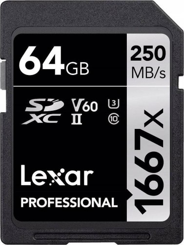 Lexar Professional 1667x SDXC 64 GB Class 10 UHS-II/U3 V60