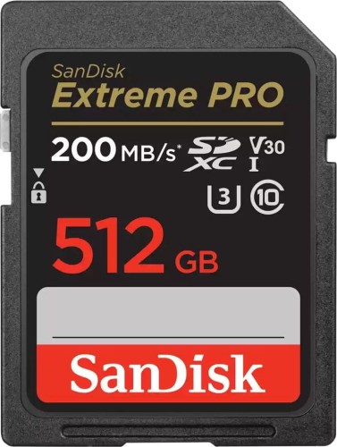 SanDisk Extreme PRO SDXC 512 GB Class 10 UHS-I/U3 V30