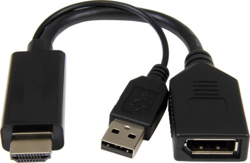 Gembird A-HDMIM-DPF-01 HDMI - DisplayPort + USB-A czarny