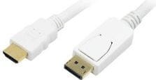 LogiLink DisplayPort - HDMI 2m biały