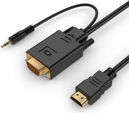 Gembird A-HDMI-VGA-03-6 HDMI - D-Sub (VGA) + Jack 3.5mm 1.8m czarny