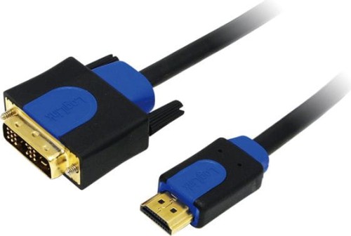 LogiLink HDMI - DVI-D 1.8m niebieski