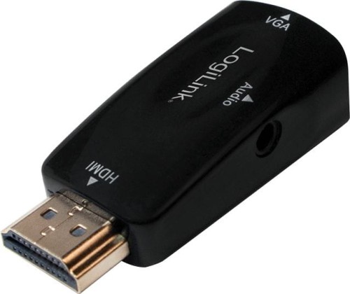 LogiLink HDMI - D-Sub (VGA) + Jack 3.5mm czarny