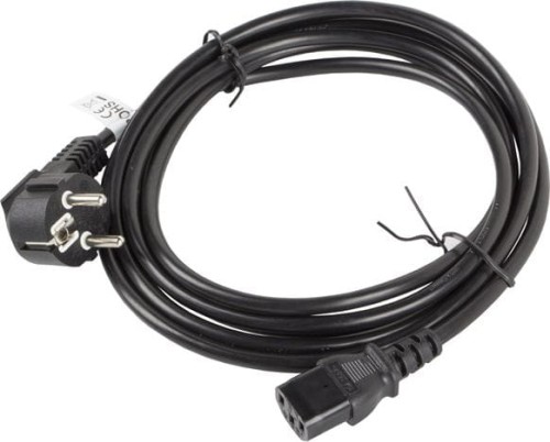Lanberg CEE 7/7 - IEC 320 C13, 3m, czarny