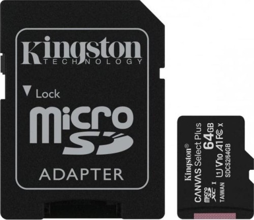 Kingston Canvas Select Plus MicroSDXC 64 GB Class 10 UHS-I/U1 A1 V10