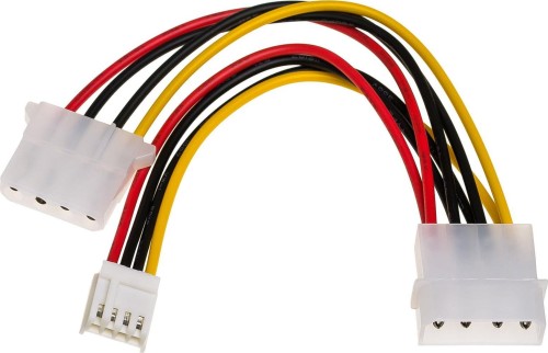 Akyga AK-CA-14 Molex x2 - 4-pin, 0.15m, Wielokolorowy