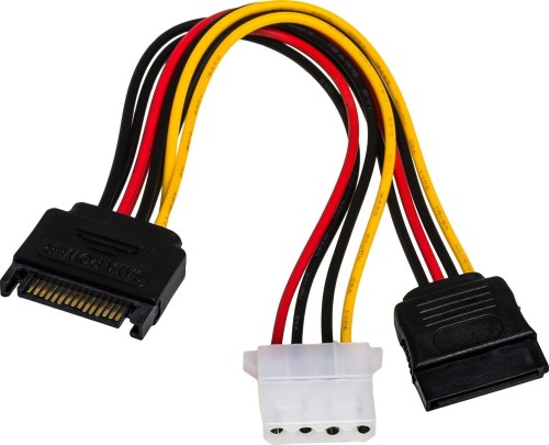 Akyga AK-CA-32 SATA 15-pin - SATA 15-pin + Molex, 0.15m, Wielokolorowy