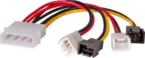 Akyga AK-CA-34 Molex - 3-pin x4, 0.15m, Wielokolorowy