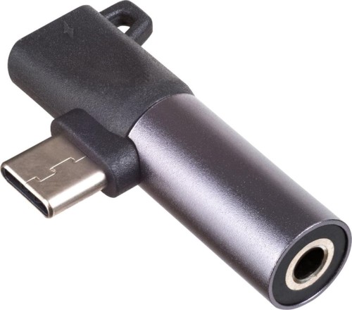 Akyga AK-AD-62 USB-C - Jack 3.5mm + USB-C Czarny