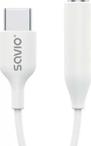 Savio SAVAK-52 USB-C - Jack 3.5mm Biały
