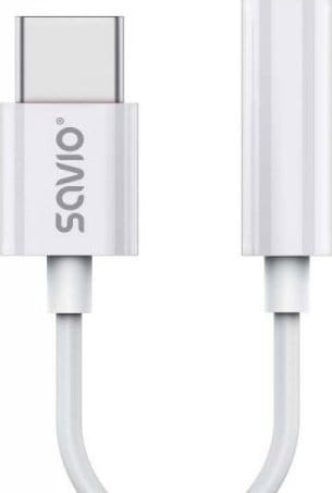 Savio SAVAK-51 USB-C - Jack 3.5mm Biały