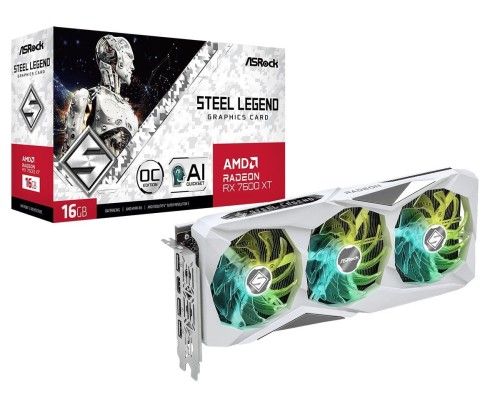 ASRock Radeon RX 7600 XT Steel Legend OC 16GB GDDR6