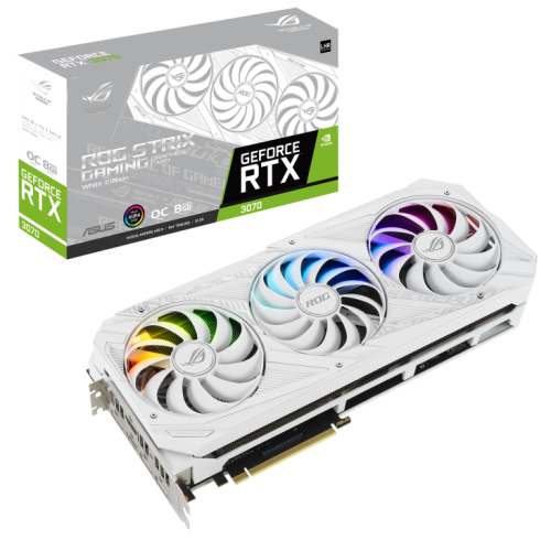 Karta graficzna Asus ROG Strix GeForce RTX™ 3070 White OC Edition 8GB GDDR6 LHR
