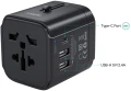 AUKEY PA-TA01 black 2xUSB 1xUSB C