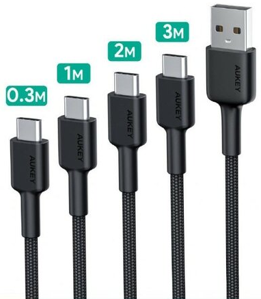 AUKEY CB-CMD39 zestaw 4xUSB C-USB A 3.0 0,3m 1m 2m 3m