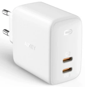 Ładowarka sieciowa AUKEY PA-B4 white 2xUSB-C 3.0 65W