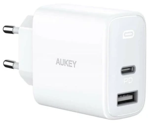 Ładowarka sieciowa AUKEY PA-F3S white 1xUSB-A 1xUSB-C 32W
