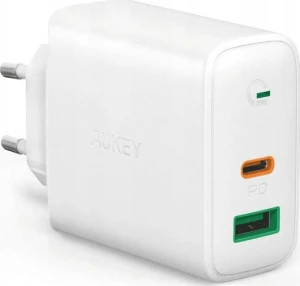 Ładowarka sieciowa AUKEY PA-D1 white 1xUSB A 1xUSB C 30W