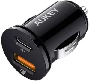 Ładowarka samochodowa AUKEY CC-Y11 1xUSB-C 1xUSB-A 21W
