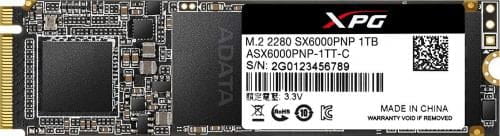 Dysk SSD ADATA XPG SX6000 PRO 1TB M.2 2280 PCIe Gen3x4