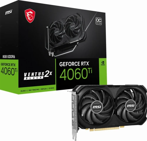 MSI GeForce RTX 4060 Ti Ventus 2X Black OC 8GB GDDR6
