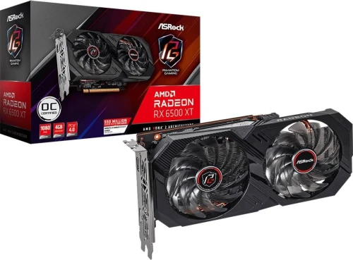 ASRock Radeon RX 6500 XT Phantom Gaming D OC 4GB GDDR6