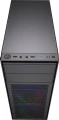 Gembird Midi Tower Fornax M100RGB ATX wentylatory RGB Czarna